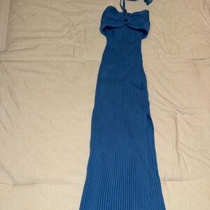 Lulu's Strapless Blue Dress